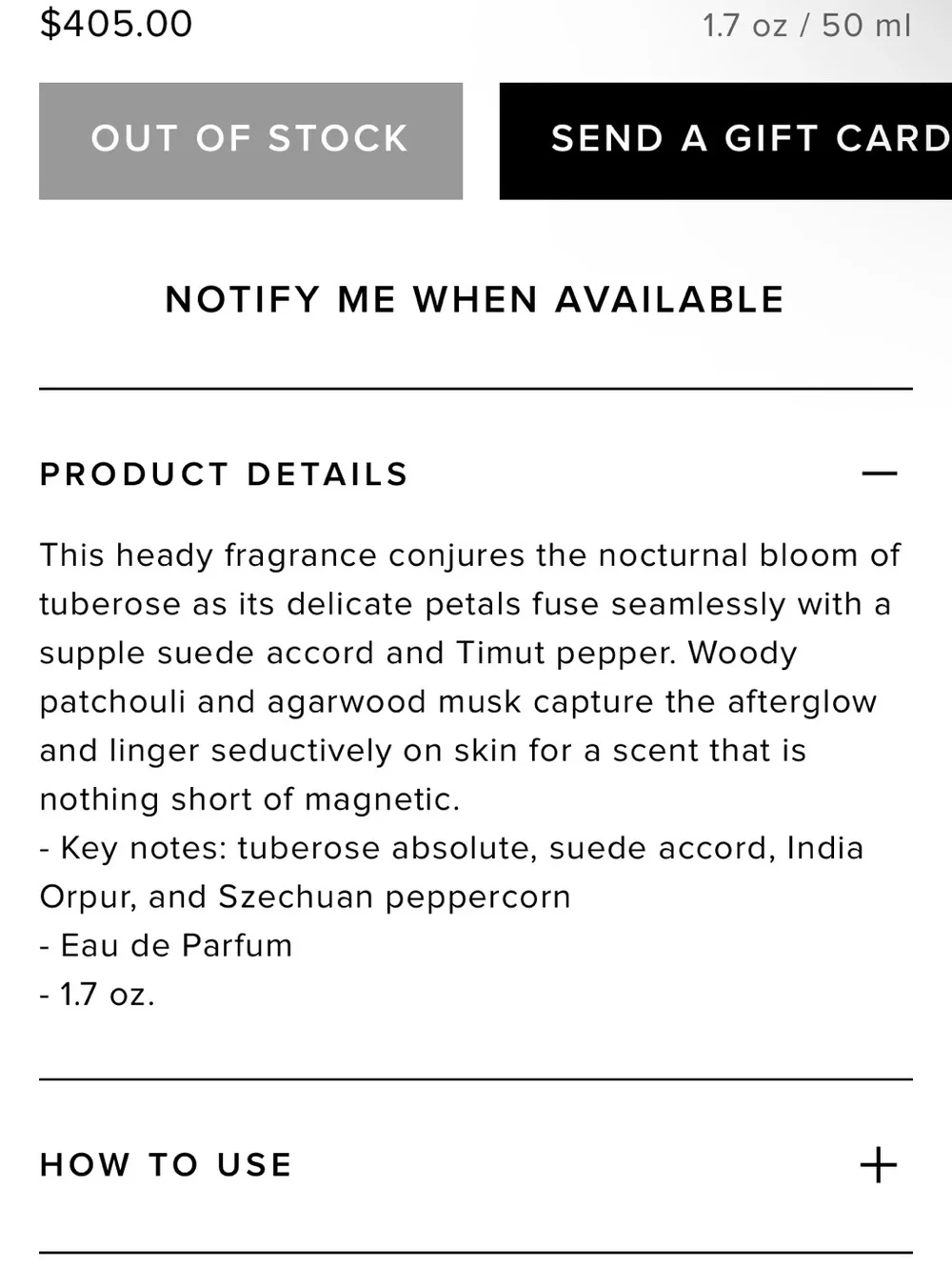 Tom Ford Tubereuse Nue EDP
